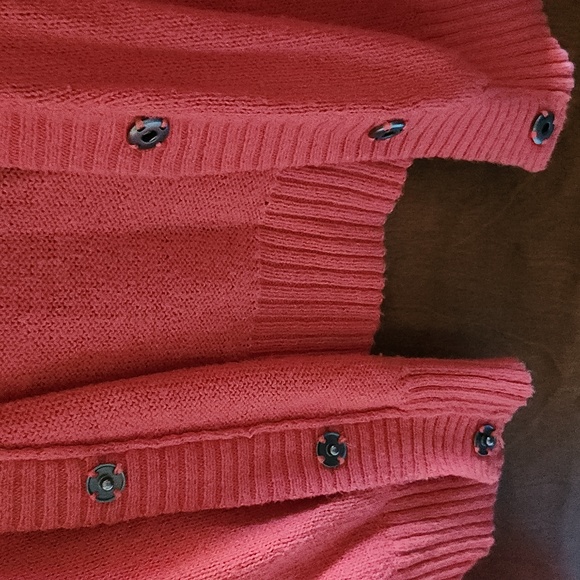Gently-used, Aerie Buttoned Cardigan, Peachy, Dark Pink, Size XXL - Picture 3 of 4